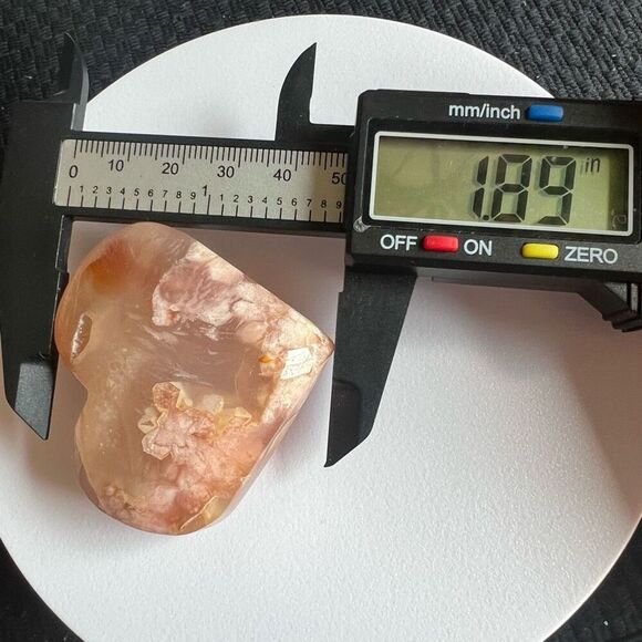 Flower Agate Heart Carving (#1)‎ - Picture 12 of 14